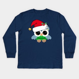 Cute Christmas Owl Kids Long Sleeve T-Shirt